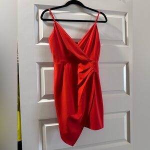 red mini semi formal dress